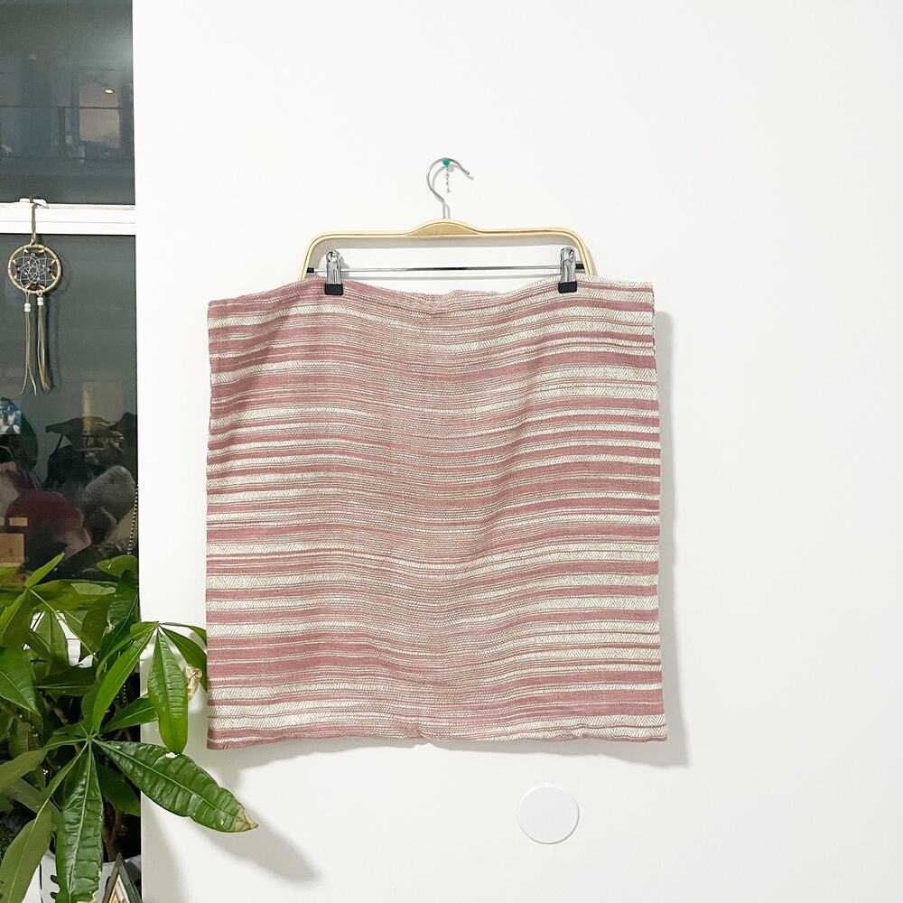 West Elm Pink Woven Sham Pillow Cover